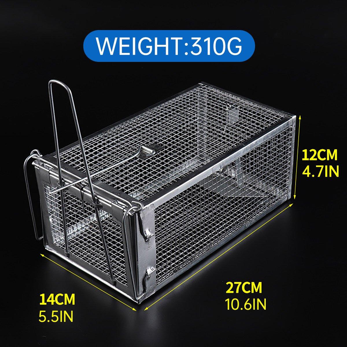 Humane Rat Trap Cage Live 1 Door Animal Catch Pest Rodent Mouse Bait Control Box