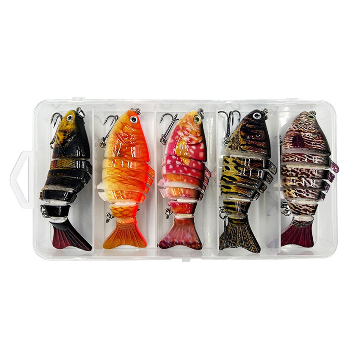 5PCS Faux Lure Set Fish Hard Fake Bait Fishing Lures Artificial Bait Tackle Gear