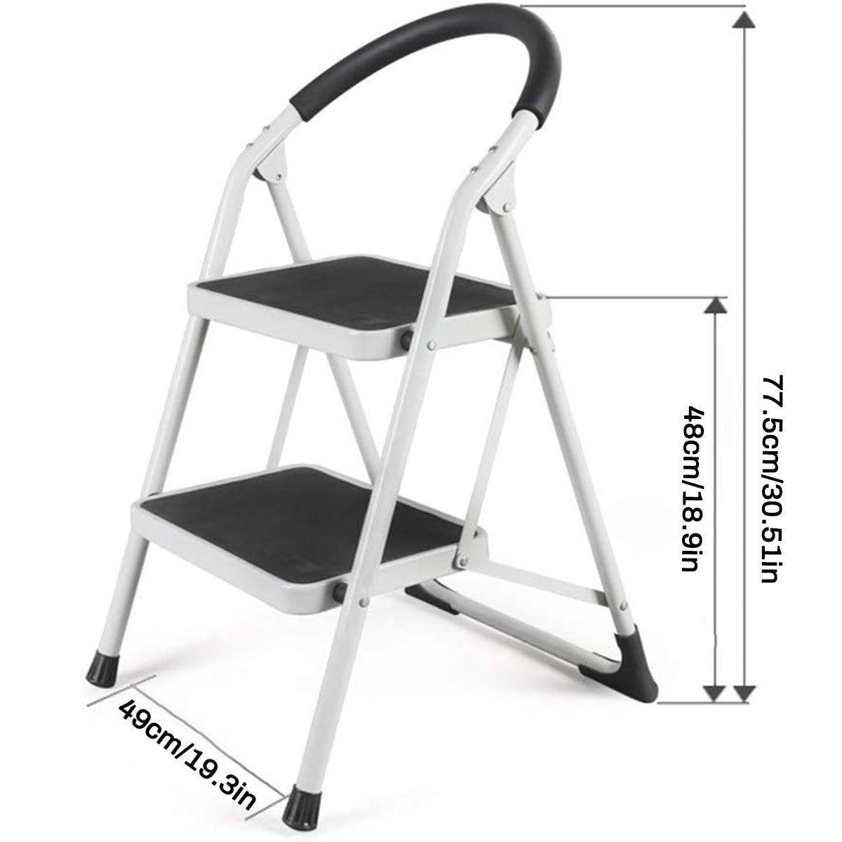Folding Portable Multi Step Ladder with Handrail Household A Type Iron Ladder