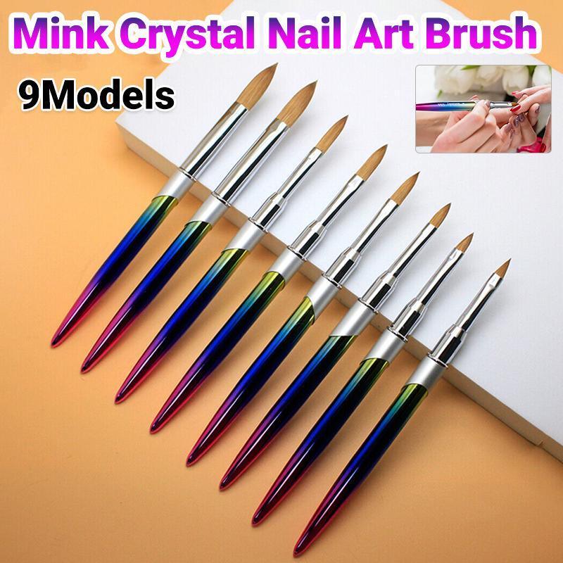 Kolinsky Acrylic Nail Art Brush Manicure Powder Professional Tools Size 2-18 - 14#