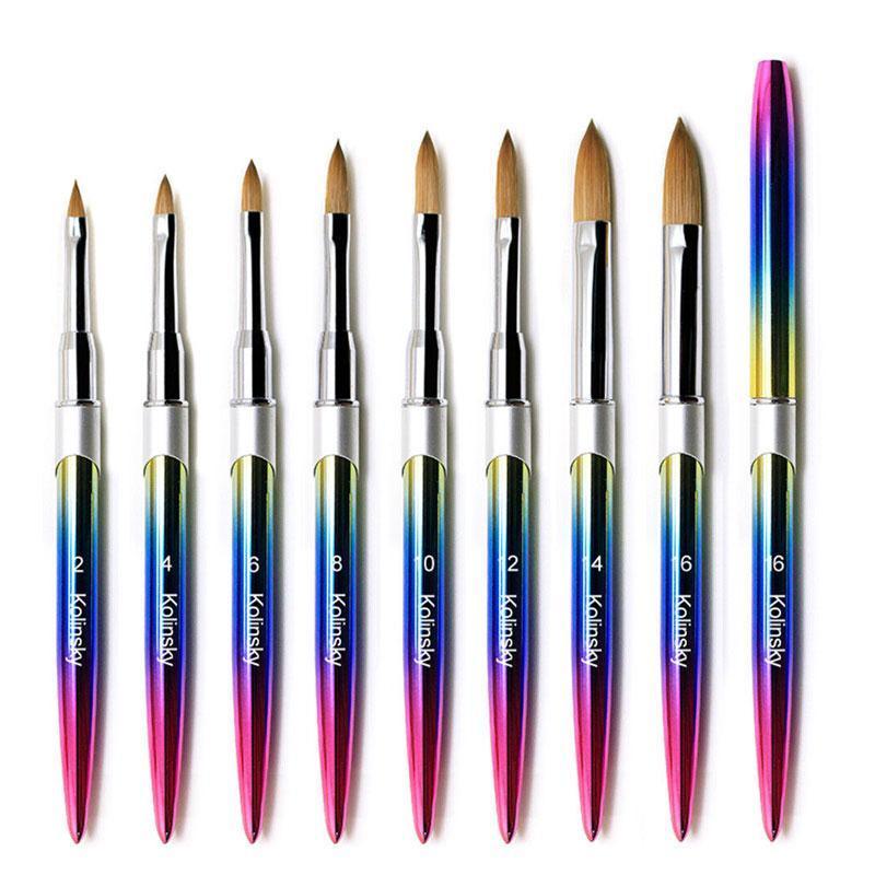 Kolinsky Acrylic Nail Art Brush Manicure Powder Professional Tools Size 2-18 - 16#