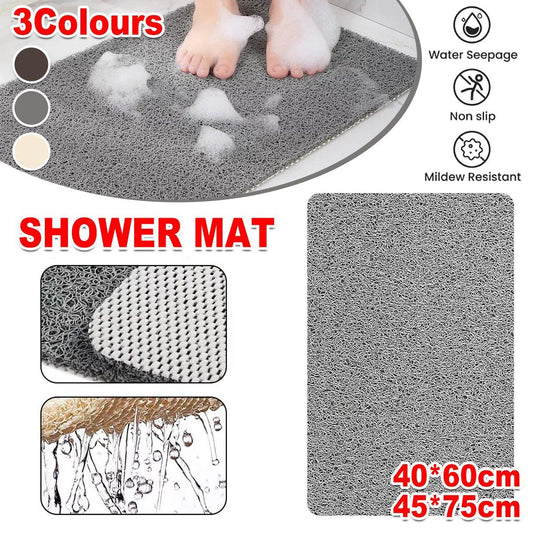 Anti Slip Bathroom Mat Non Slip Shower Floor Mat Quick Dry Soft Comfortable Rug - Coffee-45x75cm
