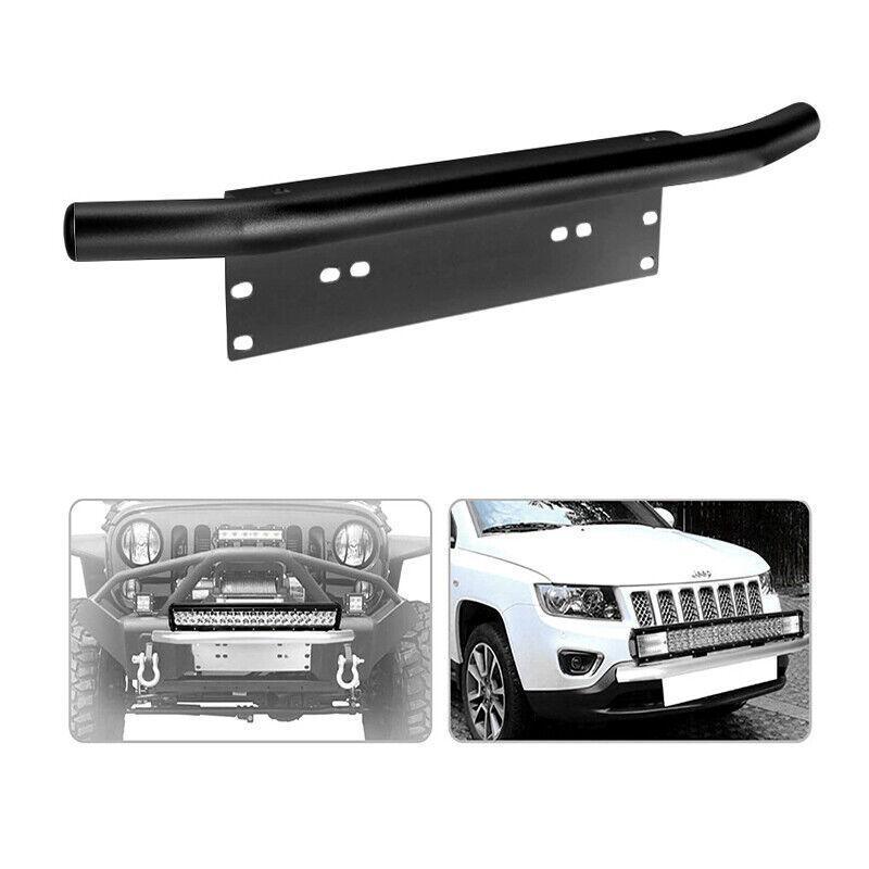 24inch Bull Bar Front Bumper License Number Plate Mount Bracket Led Light Holder