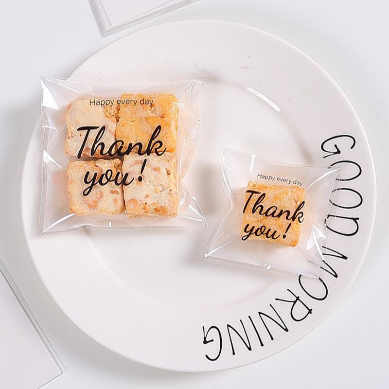 500 Pack Self Adhesive Cookie Packaging Bags Vibrant Designs OPP Material - Cute 14*14*3cm