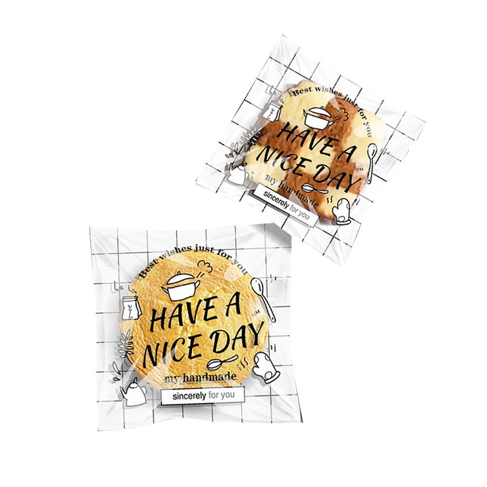 500 Pack Self Adhesive Cookie Packaging Bags Vibrant Designs OPP Material - Cute 14*14*3cm