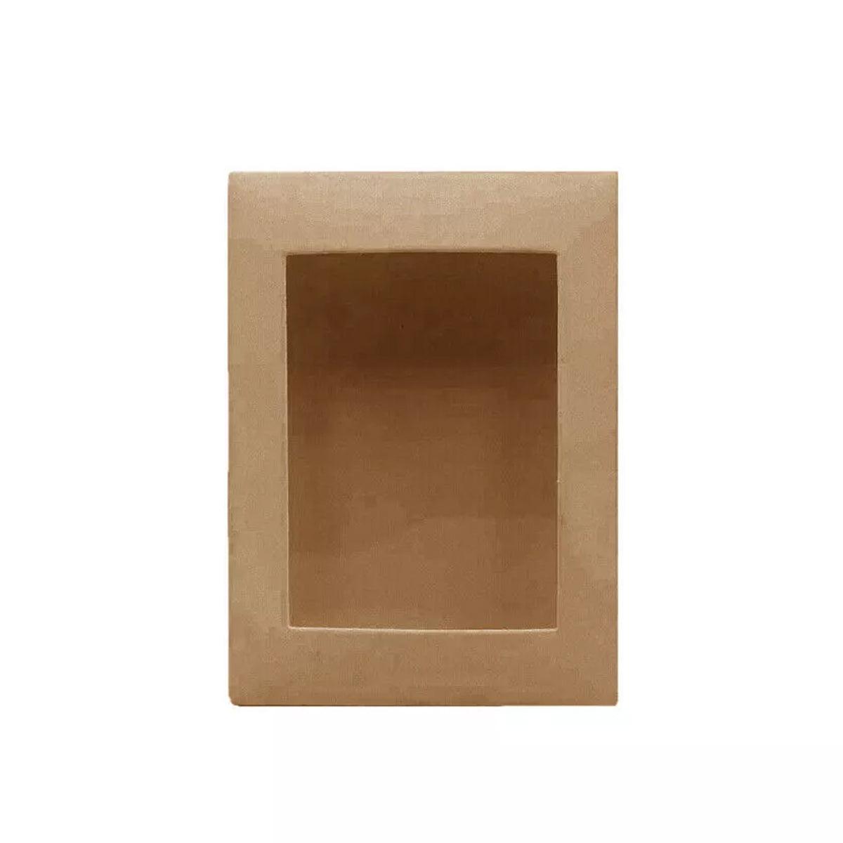 50PCS Kraft Paper Gift Boxes with PVC Window White Black Bakery Packaging Carton - S