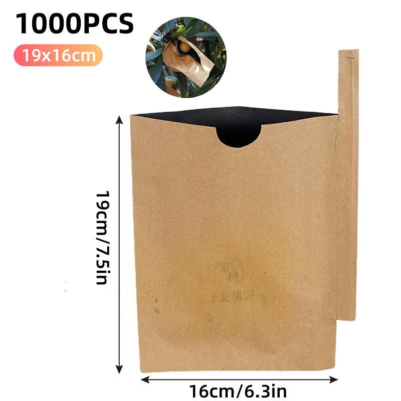 Paper Fruit Bags 100pcs Protective Bagging for Orchard Garden Harvest Storage
