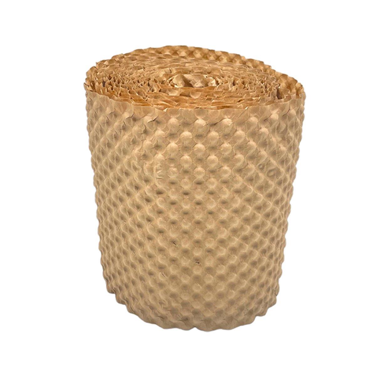 Cowhide Pressure Bubble Paper Roll Shock Absorbing Biodegradable Cushioning Wrap - 28x50m