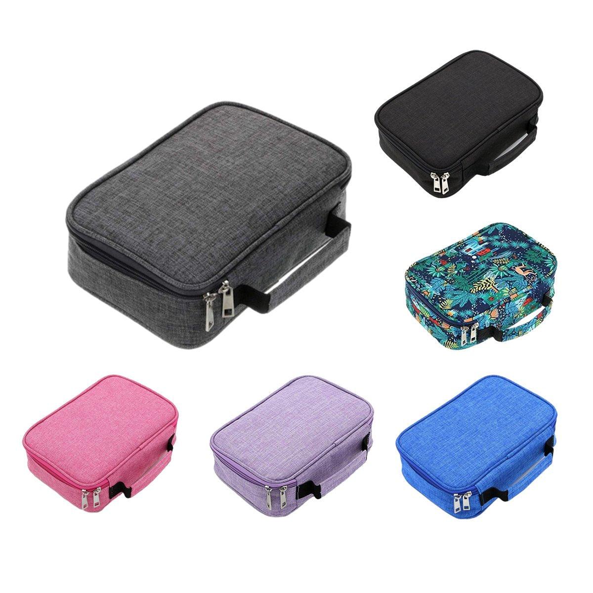 Large Capacity Waterproof Pen Pouch Pencil Case Student Stationery Storage Bag - Purple