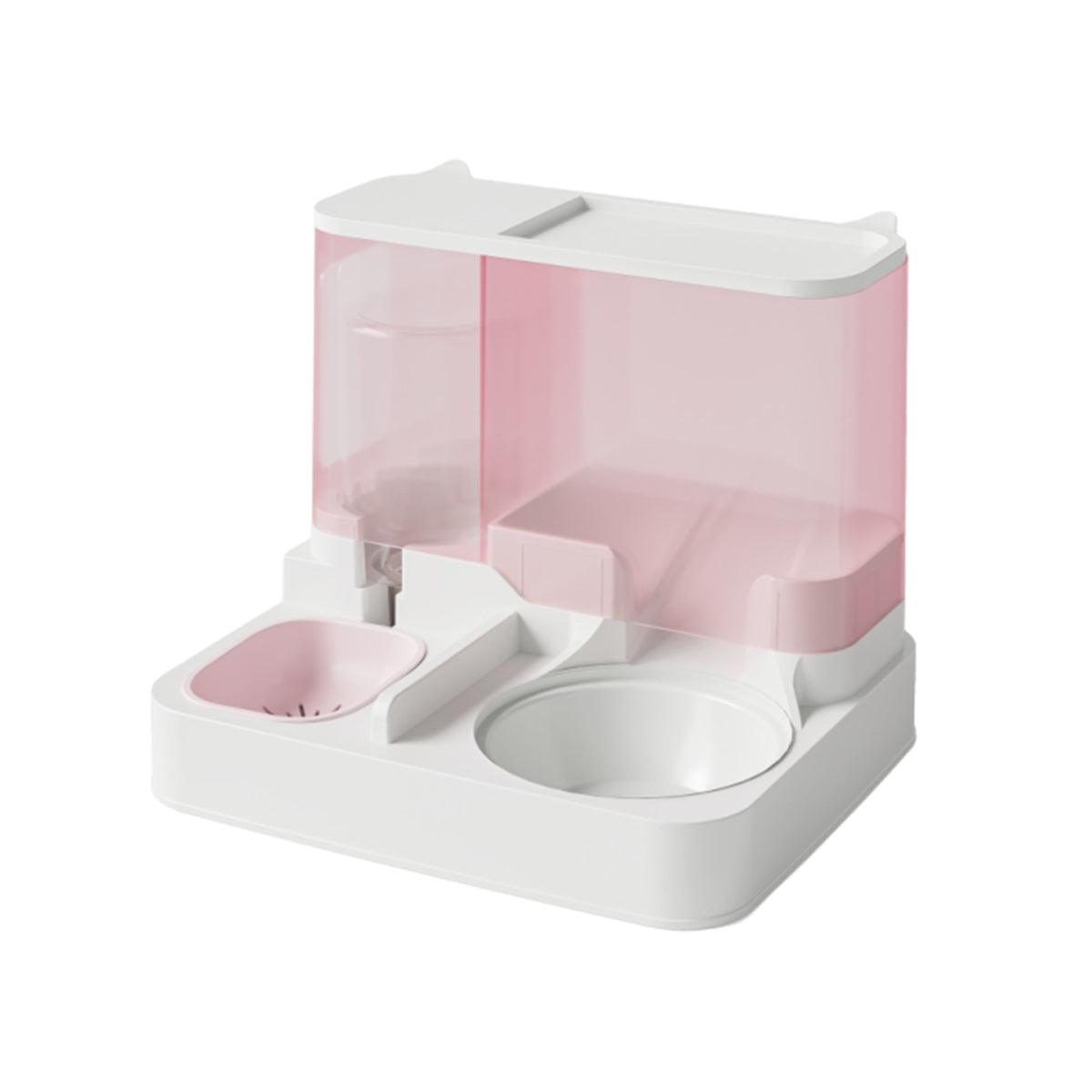 Automatic Cat Feeder Water Dispenser All in One Plastic Bowl for Cats and Dogs - Blue