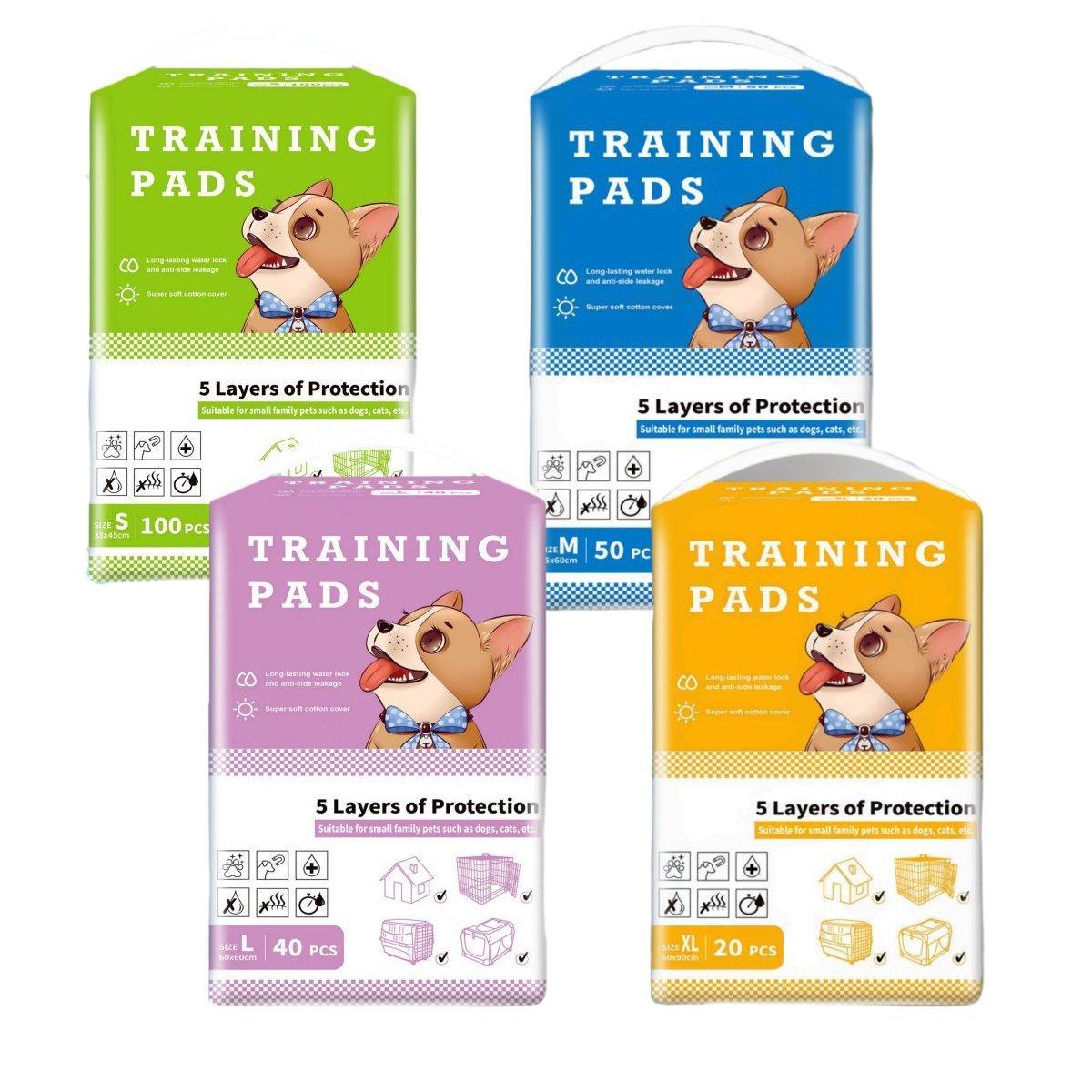 Large Puppy Dog Training Pads Pet Toilet Thickened Pee Pads Mat Indoor Absorbent - S ( 45*33cm) - 100PCS