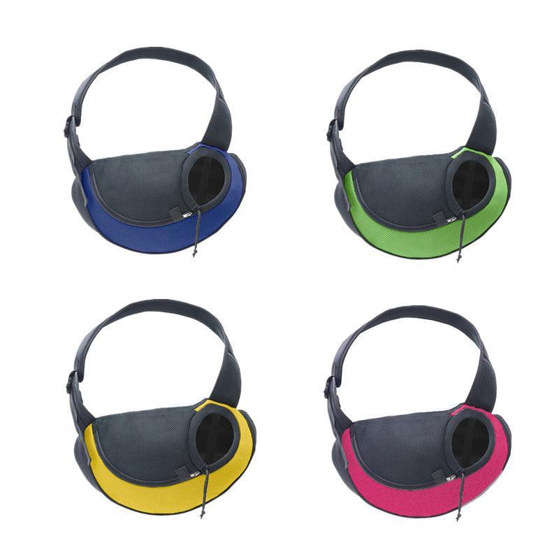 L Size Pet Shoulder Carrier Bag Puppy Cat Dog Travel Sling Backpack Portable - Blue