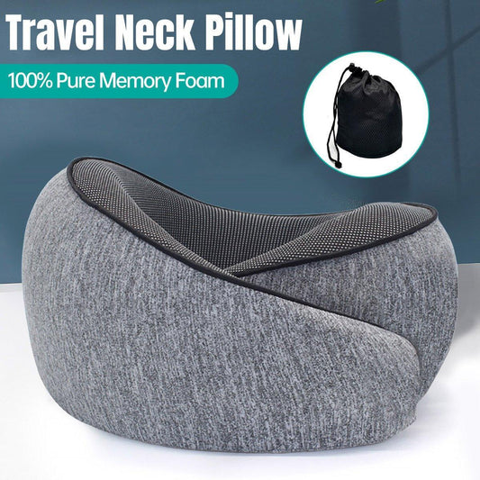 Neck Pillow for Travel Memory Foam Comfortable Breathable Soft U-Shaped