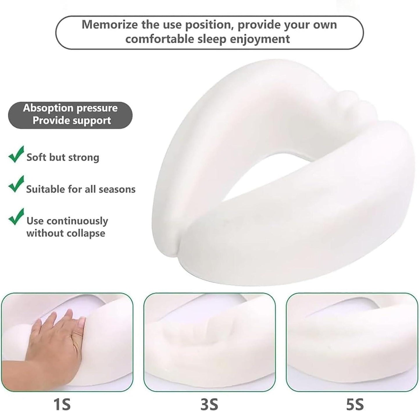 Neck Pillow for Travel Memory Foam Comfortable Breathable Soft U-Shaped