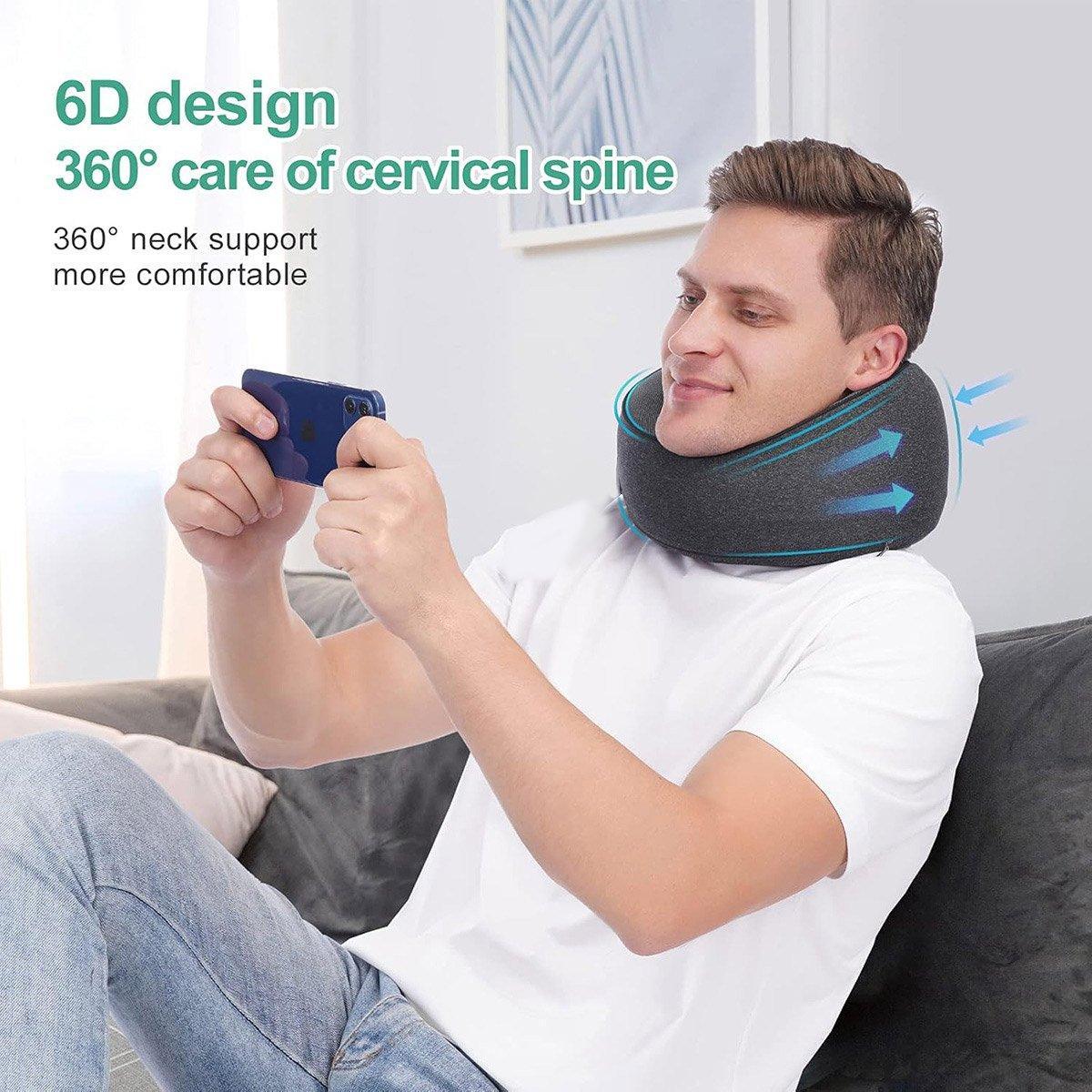 Neck Pillow for Travel Memory Foam Comfortable Breathable Soft U-Shaped