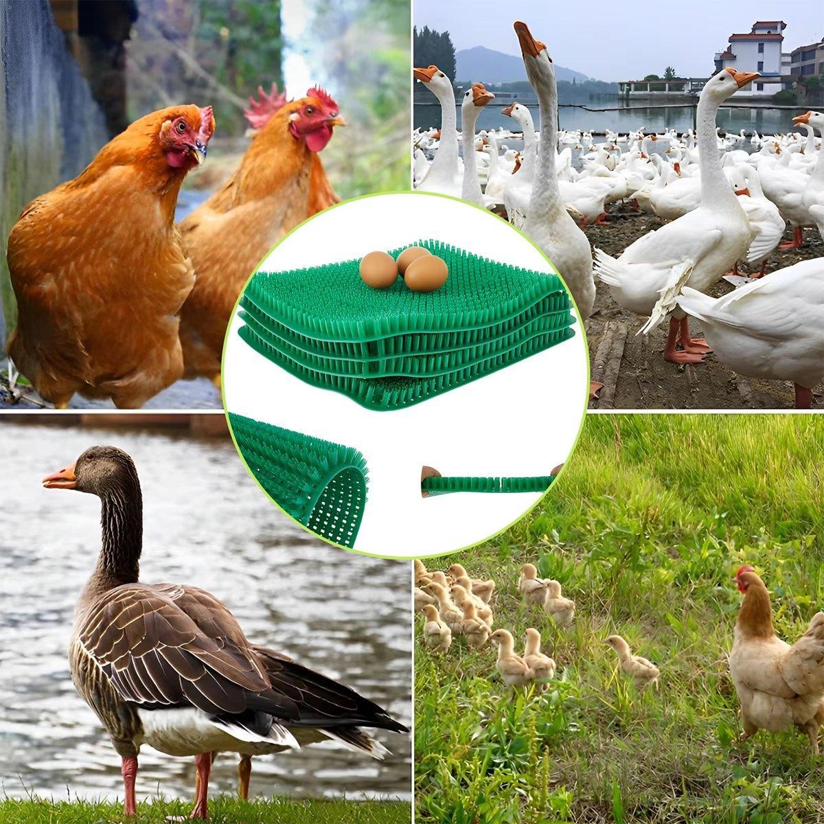 6PCS Egg Laying Box Mat Plastic Chicken Nest Grass Pad Imitation Grass Gasket
