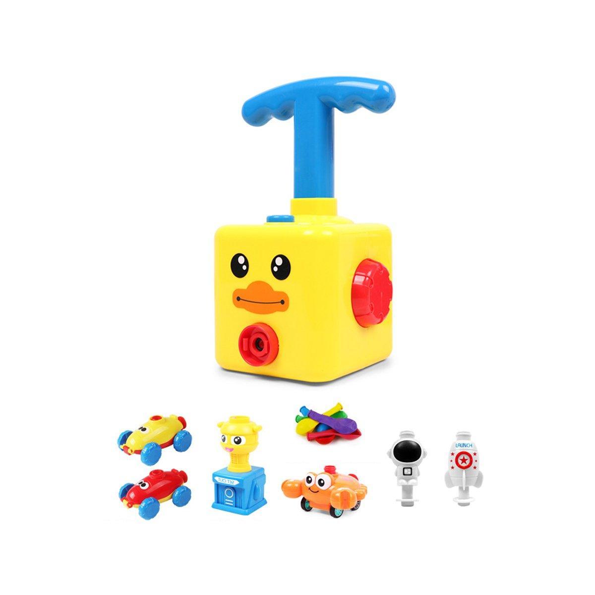 Kids Balloon Powered Car Toy Air Pump Racer Launcher Fun Vehicle Pump Toys - Frog