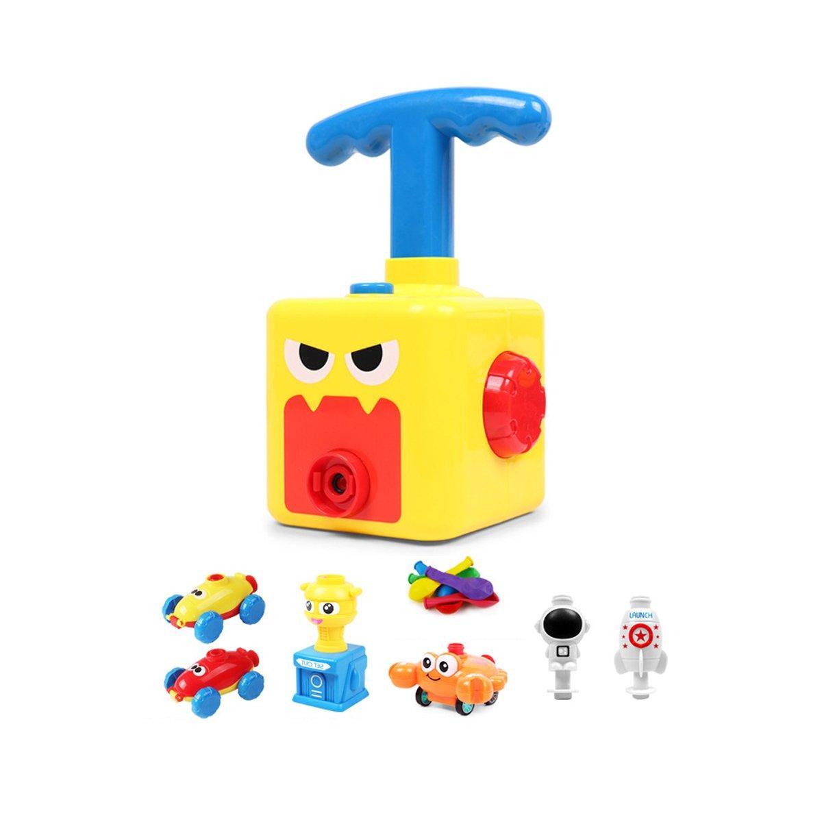 Kids Balloon Powered Car Toy Air Pump Racer Launcher Fun Vehicle Pump Toys - Frog