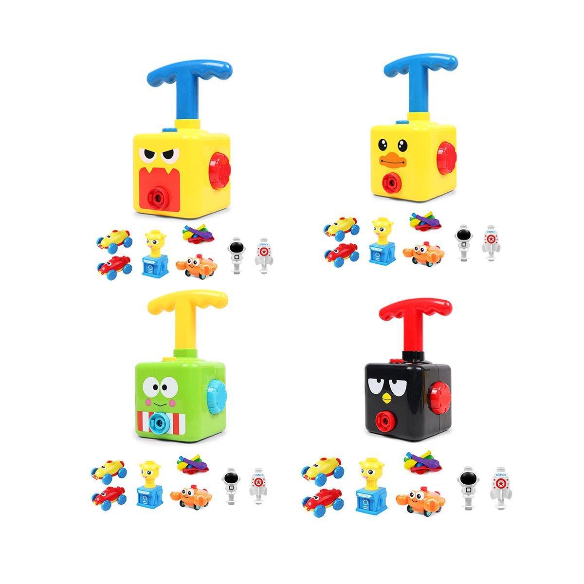 Kids Balloon Powered Car Toy Air Pump Racer Launcher Fun Vehicle Pump Toys - Monsters