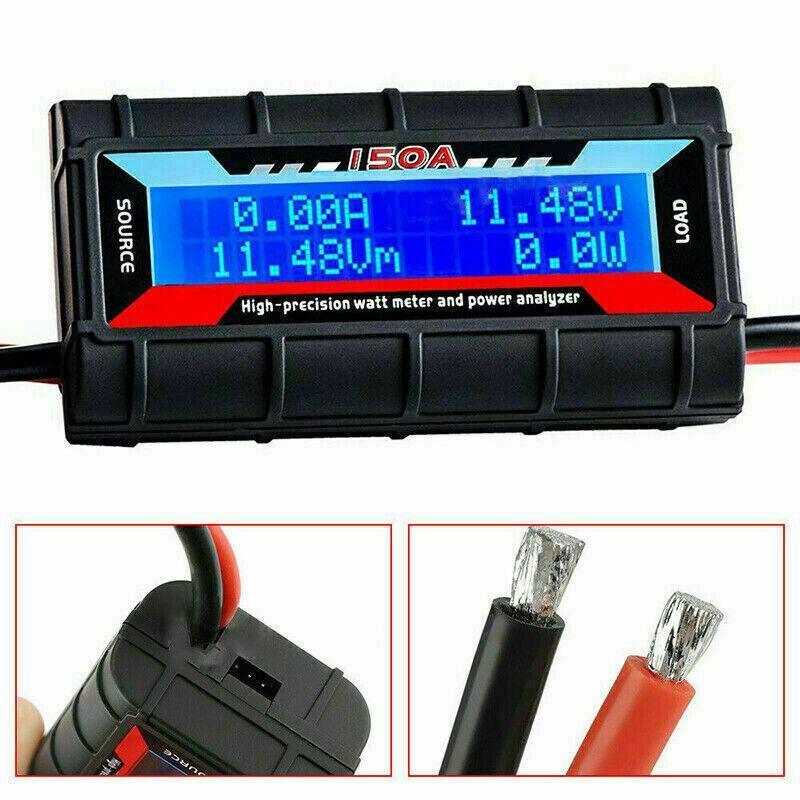 150A Digital LCD Amp Watt Meter Power Analyser Solar Caravan