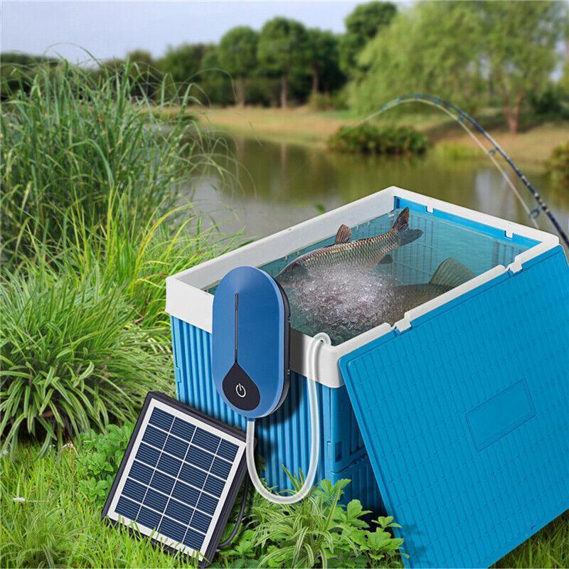 Auto Day/Night Solar Powered Oxygenator Air Pump Oxygen Aerator Fish Pond Pool
