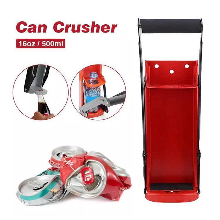 Can Crusher 12/16oz Beer Smasher Aluminium Recycling Wall Mount Bottle Opener - Blue