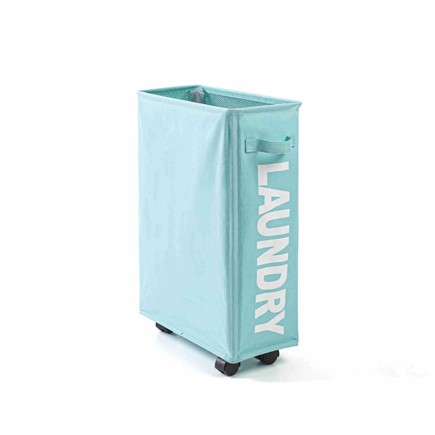 Large Foldable Laundry Washing Clothes Storage Bag Hamper Basket Bin Organiser - Light Blue