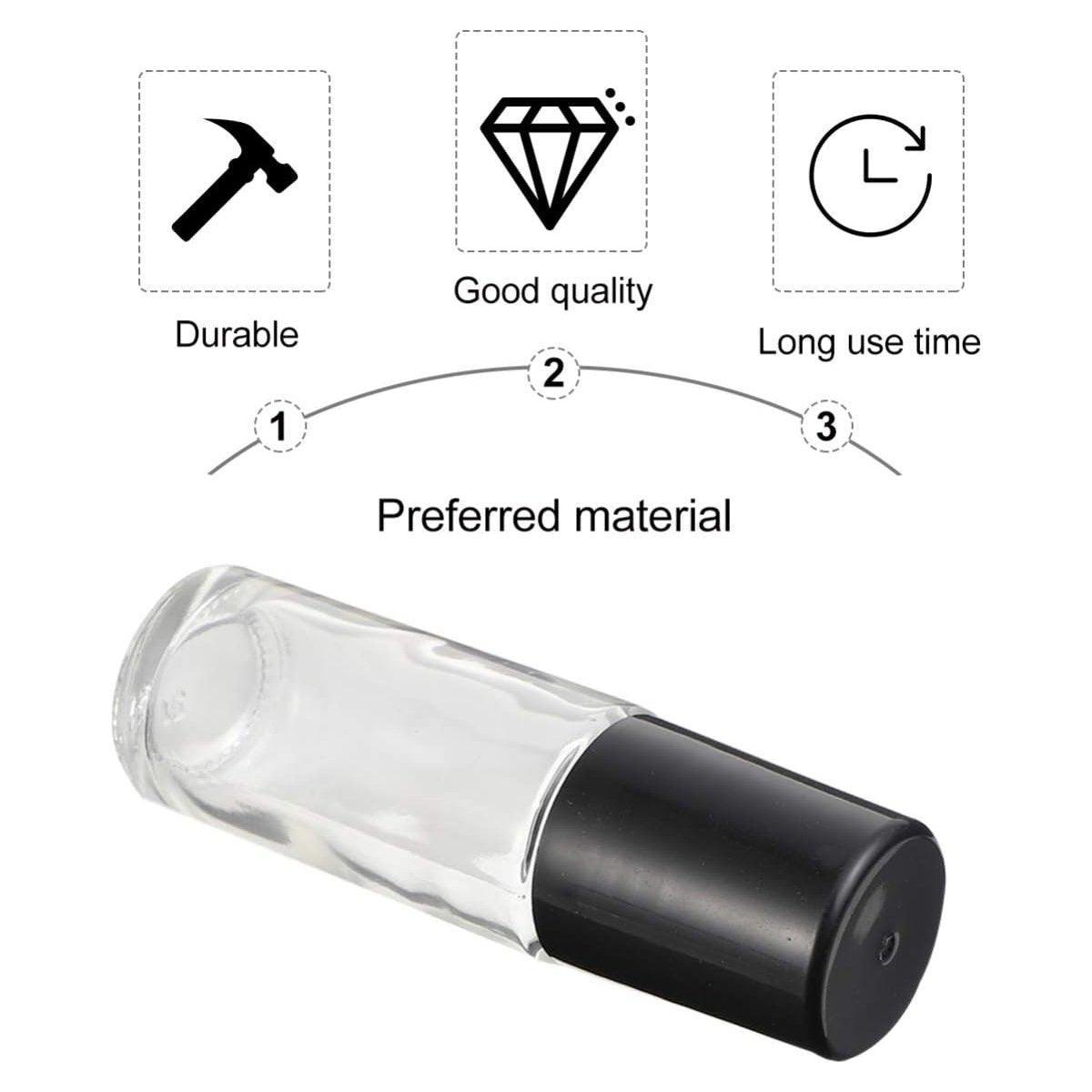 16X Clear Glass Roll On Bottle 30ml Extra Large Roller Ball Perfume Oil Underarm