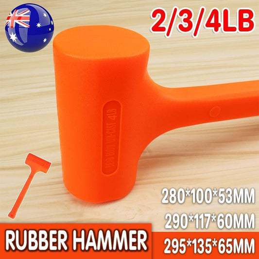 Dead Blow Rubber Hammer Mallet 2/3/4Lbs Non Slip 64Oz / 1800G Mechanic Builder - 3LBS