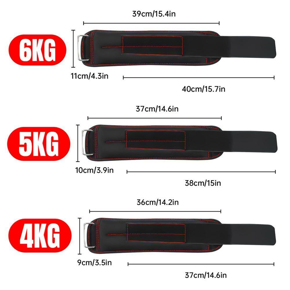 Adjustable Sandbag Gaiter Weight Training Gear for Running and Sports Fitness - Pair of Sandbags (2 x 0.5kg)