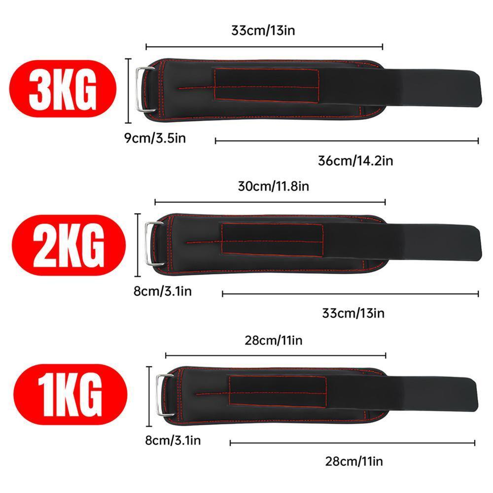 Adjustable Sandbag Gaiter Weight Training Gear for Running and Sports Fitness - Pair of Sandbags (2 x 1.5kg)