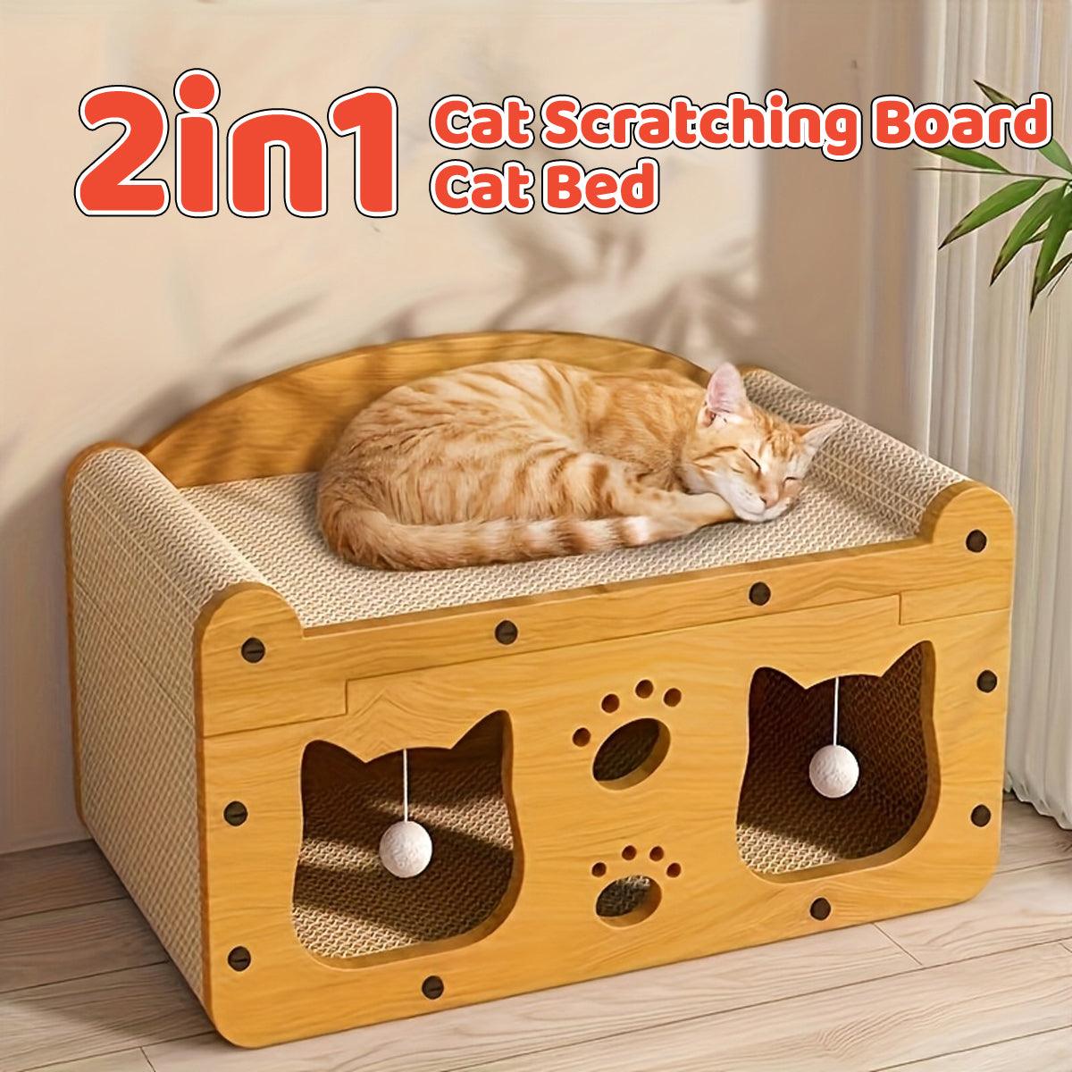 Cat Scratching Board Nest All in One Wear Resistant House Cat Scratching Toy