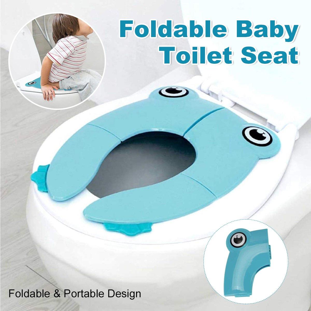 Blue Kids Toilet Seat Washer Portable Baby Training Seat for Easy Potty Training