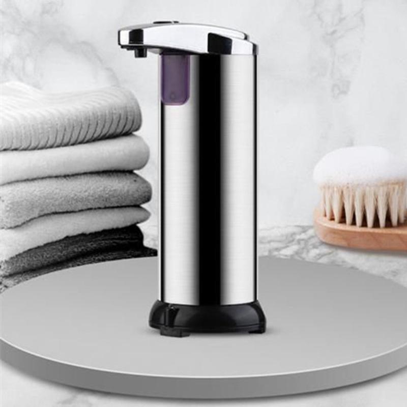 Automatic Soap Liquid Dispenser Handsfree Touchless IR Sensor Hand Wash Steel