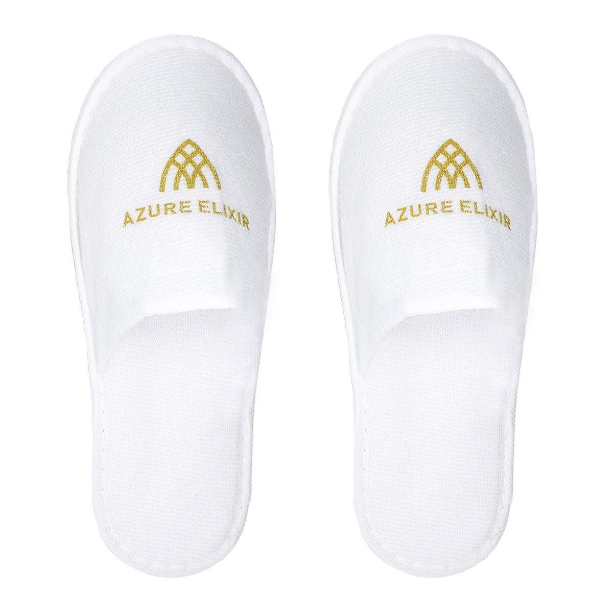 30 Pairs Hotel Guesthouse Hospitality Slippers for Household Comfort and Use - White