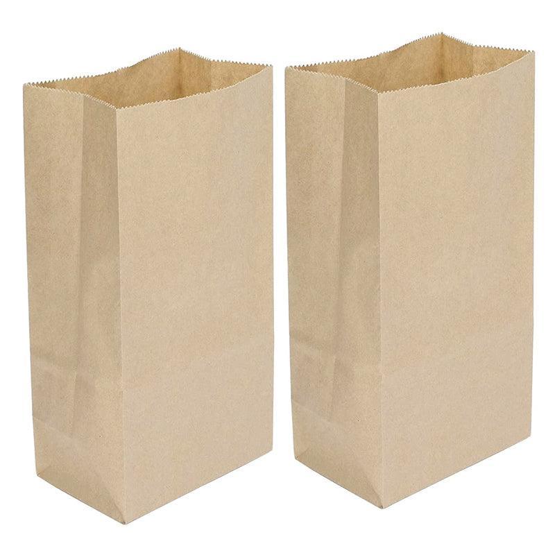 500PCS Disposable Greaseproof Brown Paper Bags Bread Snacks Eco-Friendly