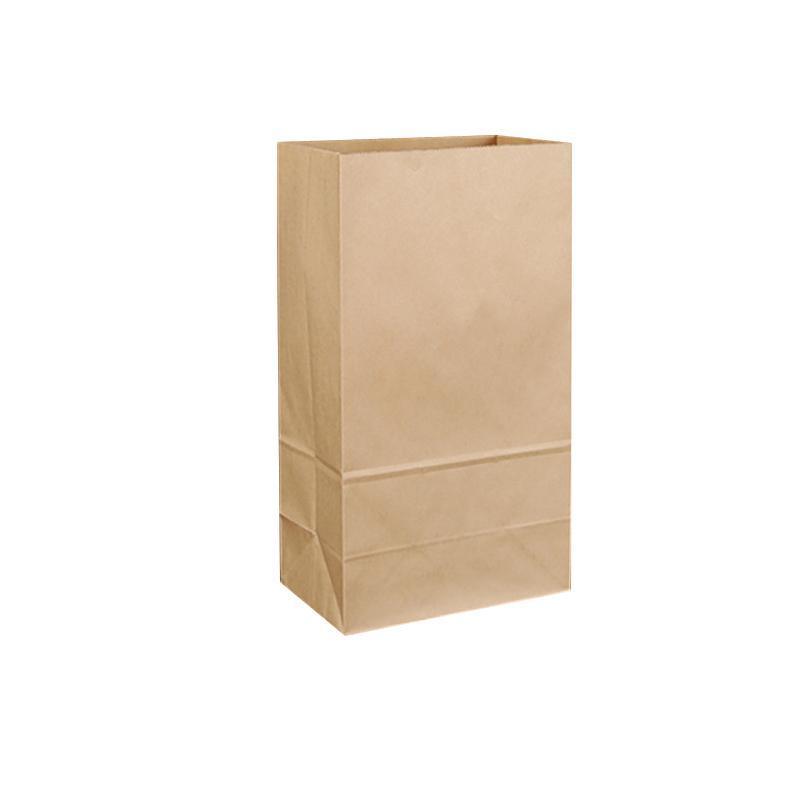 500PCS Kraft Food Paper Bags Brown Flat Bottom Lunch Bags Party Favour Bag - 500PCS-25*14*33CM