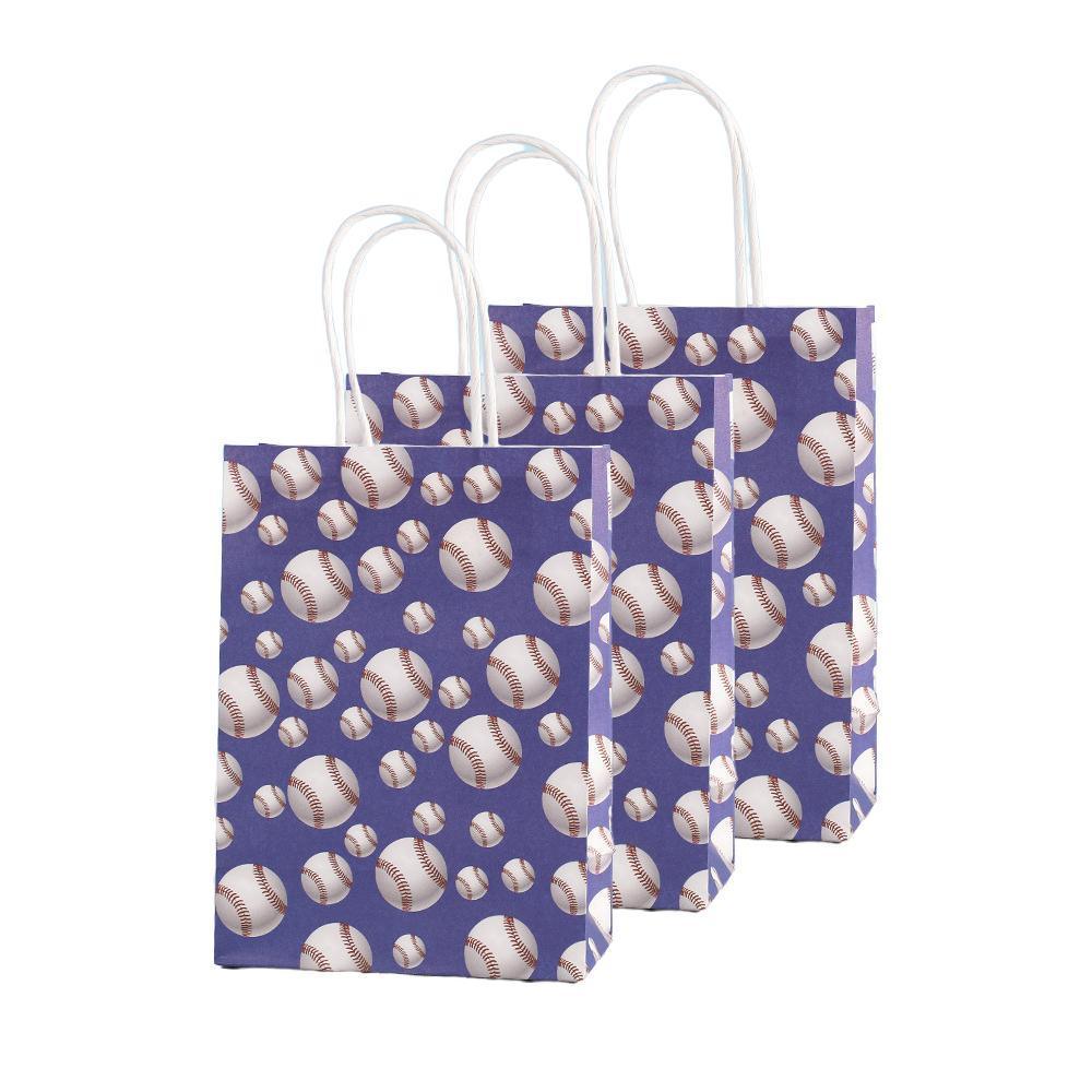 30PCS Fashion Ball Kraft Paper Gift Bag Festivals gift tote bag Party Favor Bag - Soccer-30pcs
