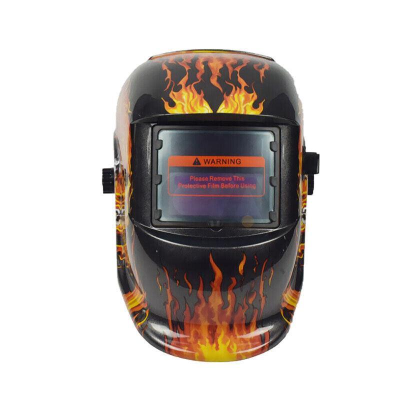 Auto Darkening Solar Welding Helmet Mask Arc Tig Mig Skull Welder Machine Au - Transformer