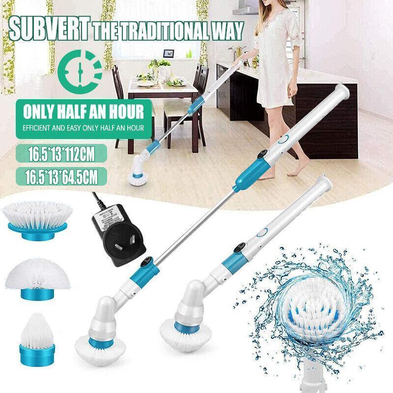 Electric Cordless Chargeable Spin Scrubber Turbo Scrub Cleaning Brush Bathroom