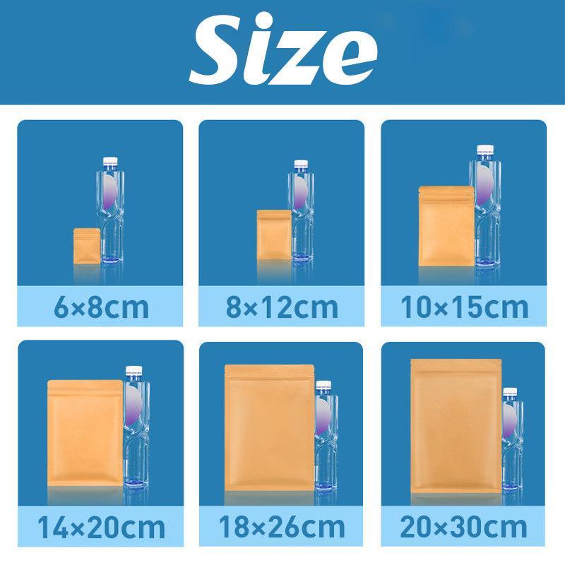 Kraft Paper Mylar Storage Self Seal Packing Pouches Aluminum Foil Packaging Bag - 20*30cm