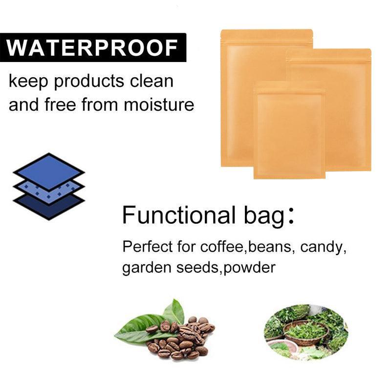 Kraft Paper Mylar Storage Self Seal Packing Pouches Aluminum Foil Packaging Bag - 20*30cm