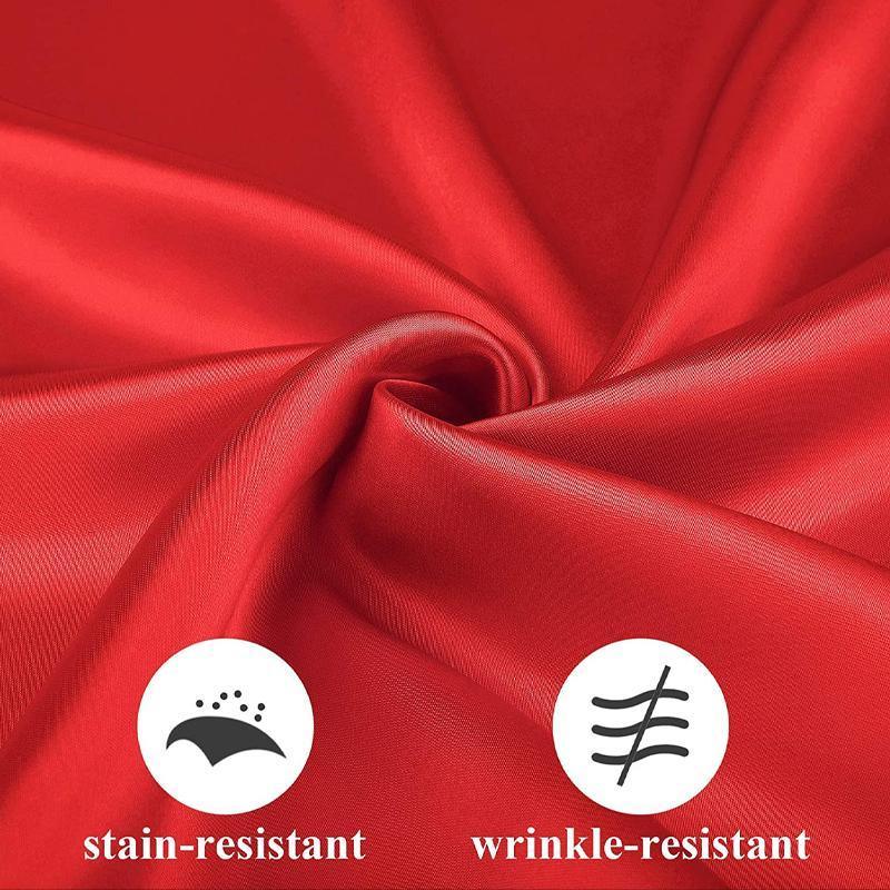 50PCS Polyester Plain Fabric Cotton Napkins For Wedding Cloth pc Table Dinner - Red