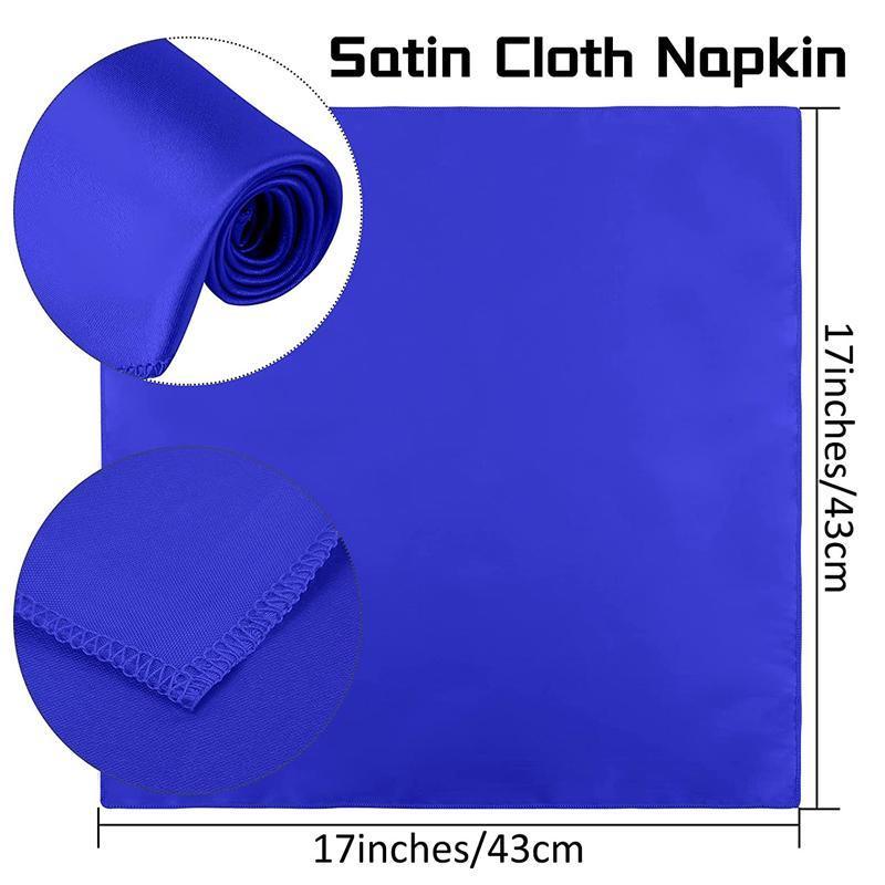 50PCS Polyester Plain Fabric Cotton Napkins For Wedding Cloth pc Table Dinner - Black