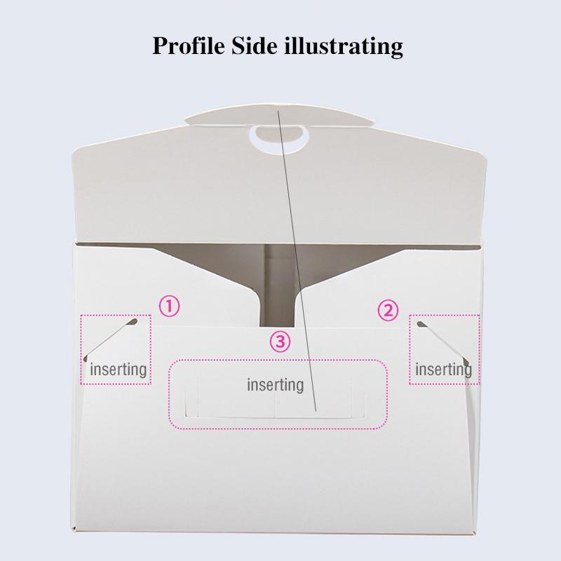 30PCS White Portable Cake Boxes Display Window Packing Case Party with Handle Birthday - 6 inch