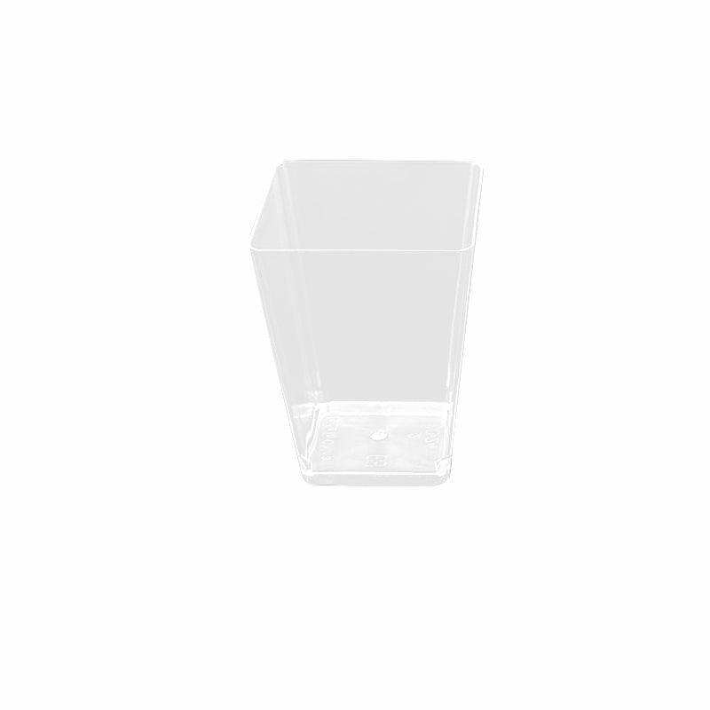 40-50 Pcs Mousse Cake Dessert Cups Clear Plastic Sample Drink Wine Jelly Tumbler - 50PCS-Square-58*75MM