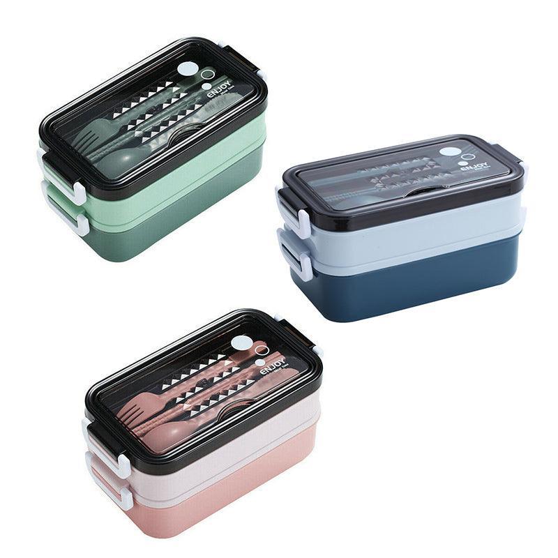 Bento Box Lunch Containers Food Microwave Stainless Portable Dinnerware Au - Green