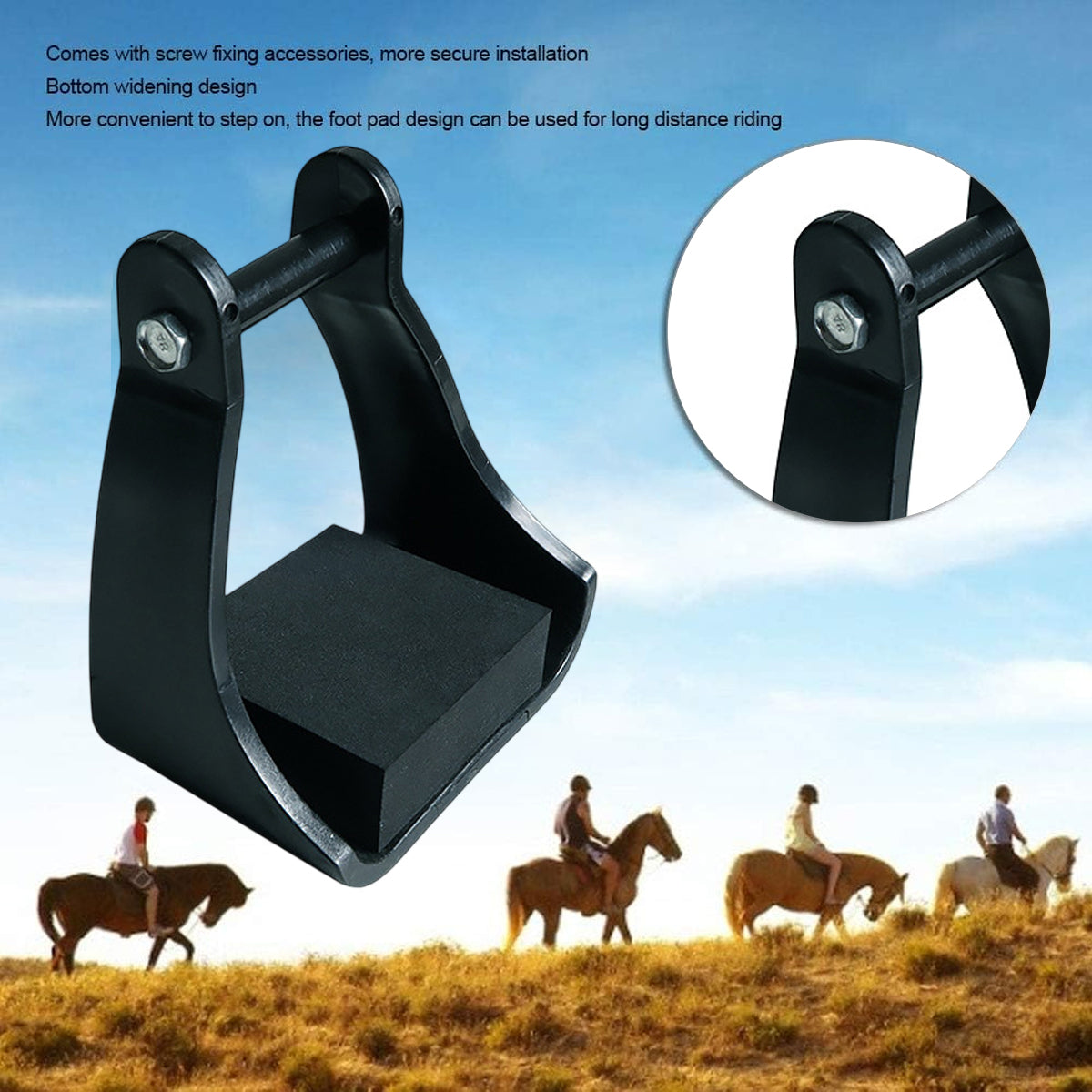 2pcs Plastic Stirrups Adjustable Horse Riding Equestrian Training Stable Riding