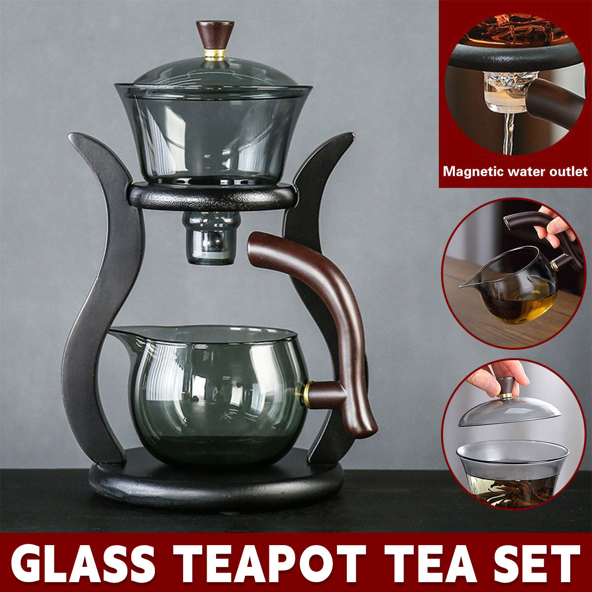 Glass Tea Set Household Set Transparent Teapot And Teacup Set Heat Resistant