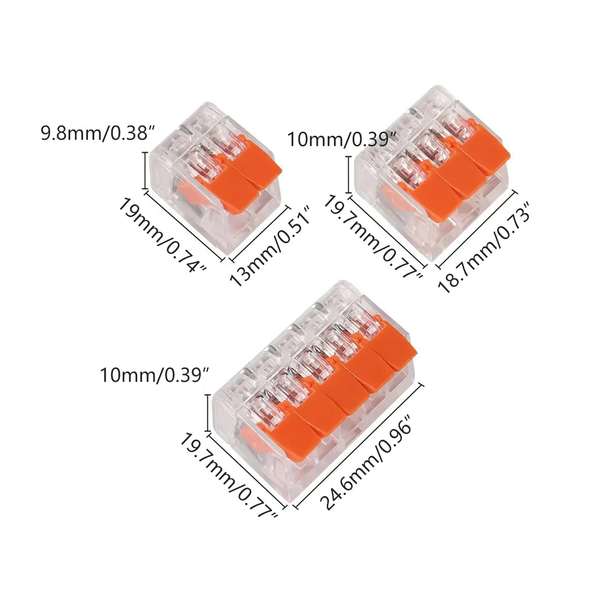 76pcs Terminal Blocks Home Decoration Wire Connectors Branch Terminal Blocks